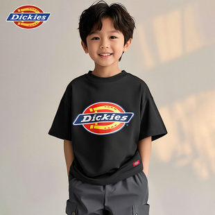 体恤衫 Dickies童装 儿童纯棉夏装 反季 男童潮牌上衣薄A 女童t恤短袖