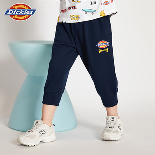 logo文字印花束口儿童裤 Dickies童装 新款 子夏季 子七分 男童女童裤