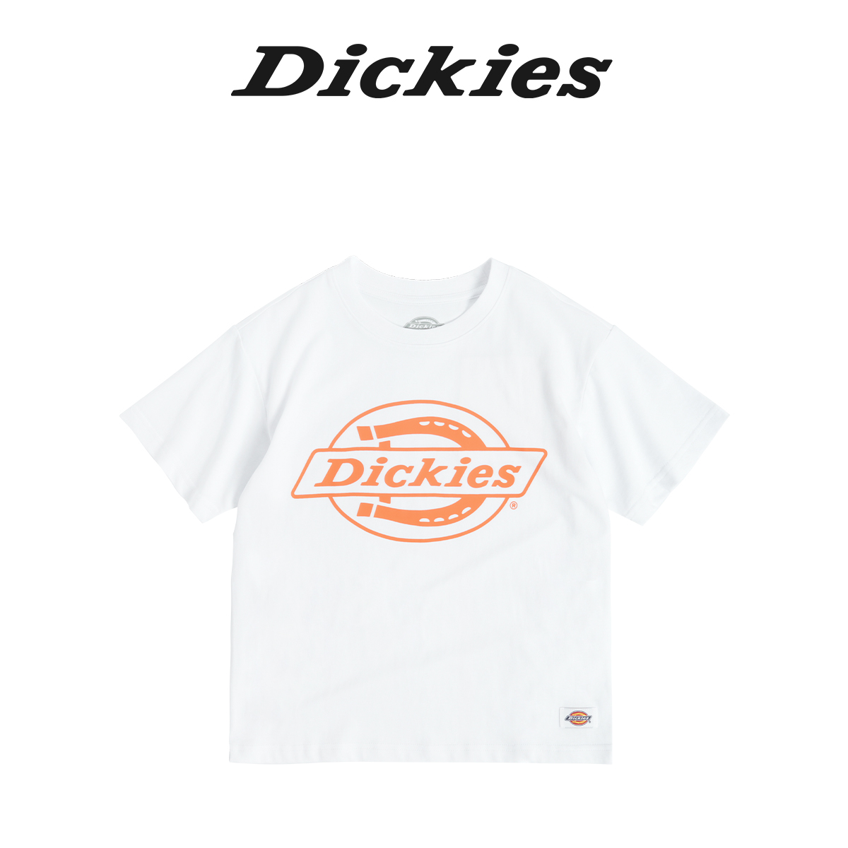 Dickies童装印花白底圆领短袖T恤