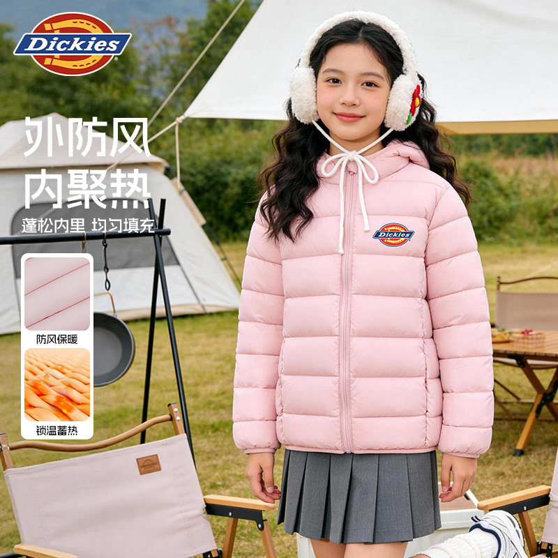 Dickies童装儿童秋冬季锁温保暖软糯糯连帽棉服外套休闲保暖冬日