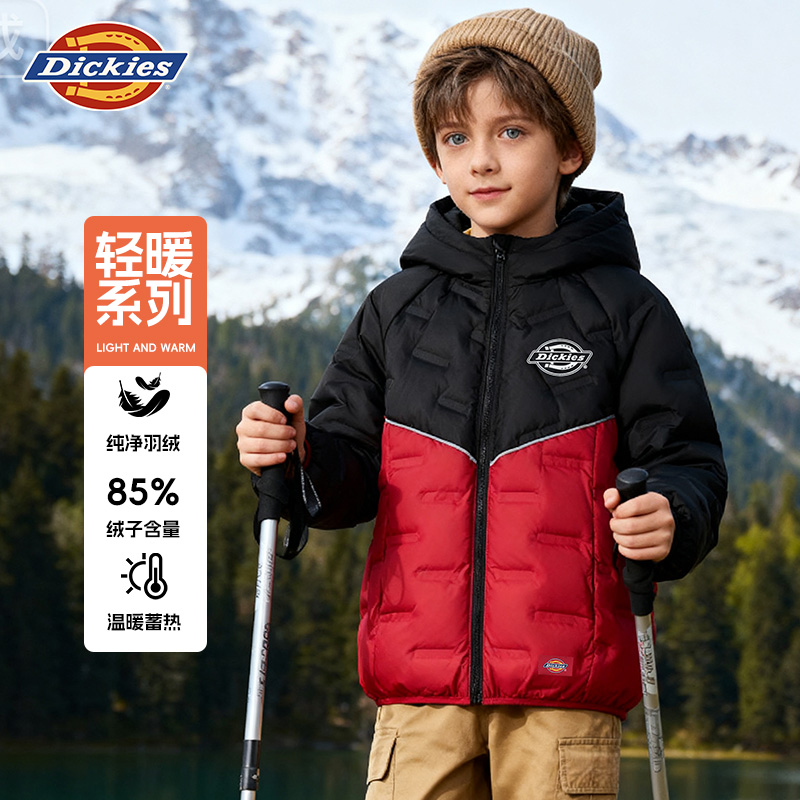 Dickies童装儿童2025年冬季新款加厚羽绒服冬装男童女童宝宝外套