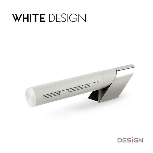 White Design 铝合金停车牌汽车号码牌挪车电话旋转创意平衡设计