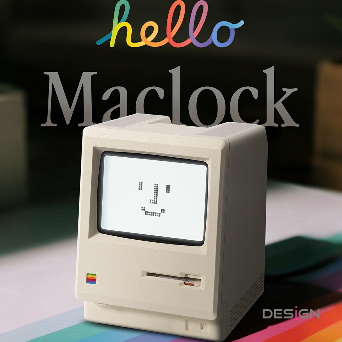 麦金塔复古小显示器电子闹钟麦克钟Maclock充电带温度计学生时钟