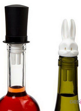 Peleg Design兔子酒瓶分流器与红酒密封塞套装Barney分酒器创意