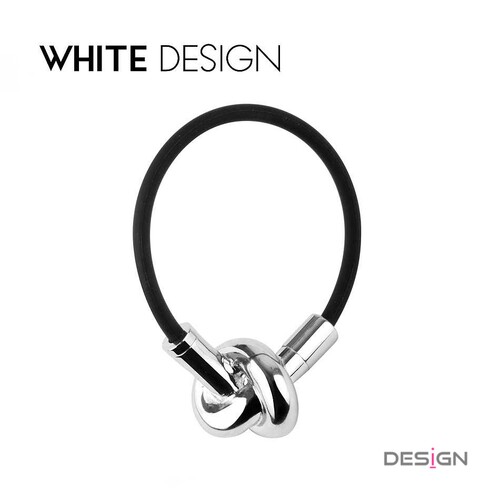 White Design 创意钥匙扣黄铜镜面电镀 打结 礼品现代简约钥匙环