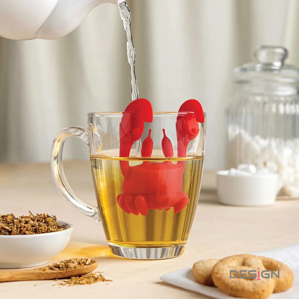 以色列OTOTO Design创意螃蟹泡茶器Crab Tea 硅胶食品级茶滤茶漏