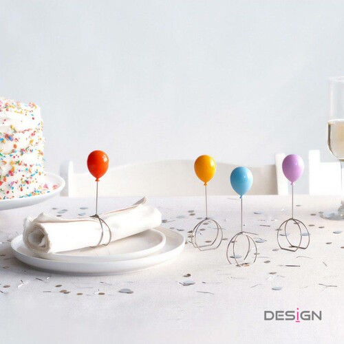PELEG DESIGN 气球纸巾架四件套Balloonapkins创意西餐纸巾架装饰