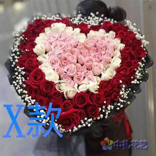 生日表白粉玫瑰湖北咸宁花店送花嘉鱼县通城县崇阳县同城鲜花速递