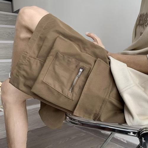 夏季户外拉链装饰大口袋工装短裤