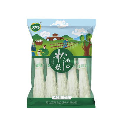 双塔绿豆粉丝正宗山东龙口粉丝商用家用凉拌速食粉丝270g*3袋丝粉