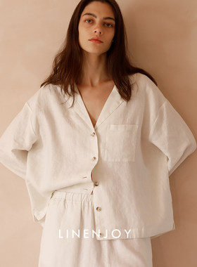 亚麻女装家居服度假风外穿套装