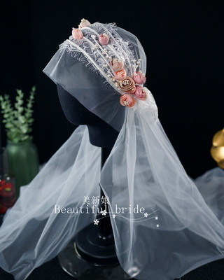 新娘蕾丝头饰头纱婚纱配饰品