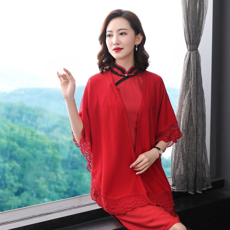 2026新款斗篷外套女春秋高端气质喜婆婆婚宴装外搭礼服旗袍小披肩
