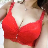 聚拢显大内衣女无钢圈加厚大码 文胸胸罩收副乳小胸带胸垫