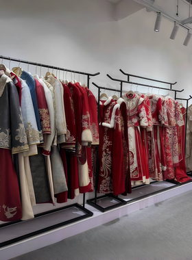 秀禾婚纱服装展示中式复古架子
