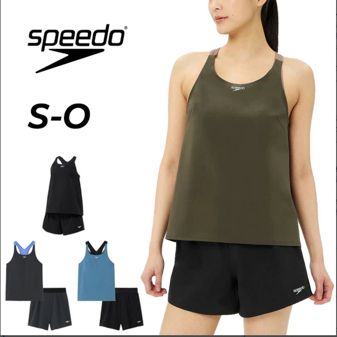 Speedo速比涛分体泳衣健身泳衣泳裤女训练套装游泳衣泳装SFW22562