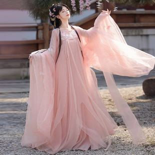 仙楚姬原创汉服女【长相思】唐制诃子裙重工刺绣双层大袖衫春夏款