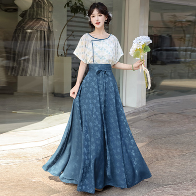 仙楚姬原创汉服【霜序】汉元素国风新中式时尚汉服清新日常春夏款