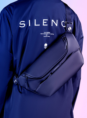 金圣斯男士斜挎包运动骑行机能款百搭潮牌高级感单肩胸包男生腰包