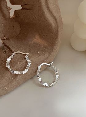 s925纯银新款流动碎银子小众