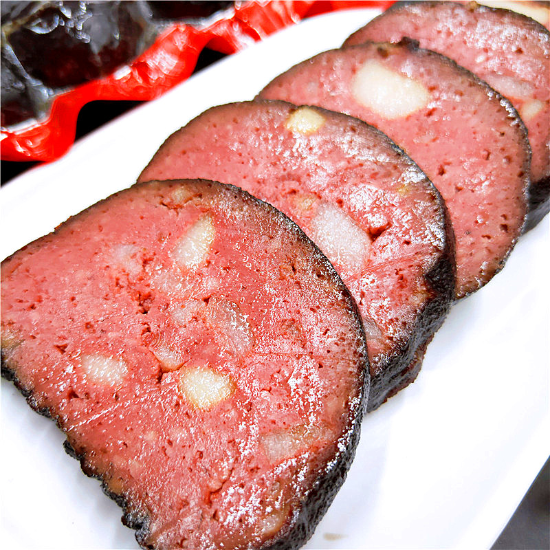 湖南邵阳特产猪血丸子烟熏柴火