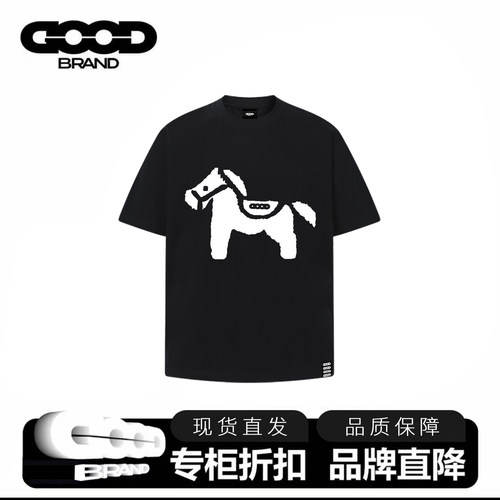 GOOD美式马年高级感轻奢短袖百搭
