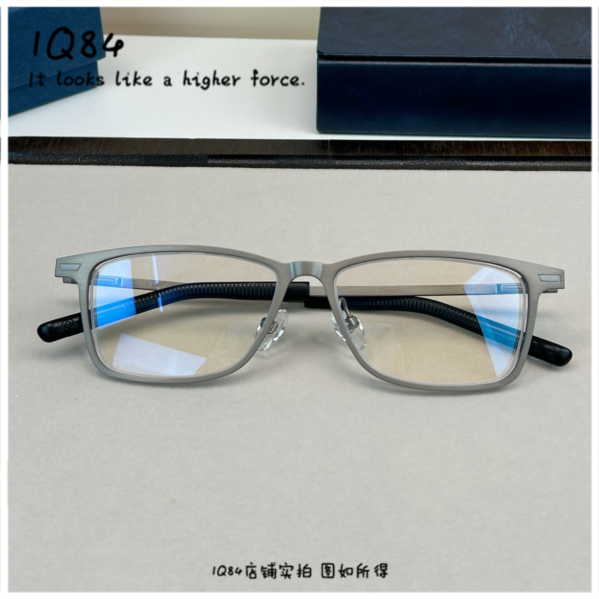 纯钛金属眼镜框大脸弹簧腿不夹脸日本手作999 方框全框眼镜S-926T
