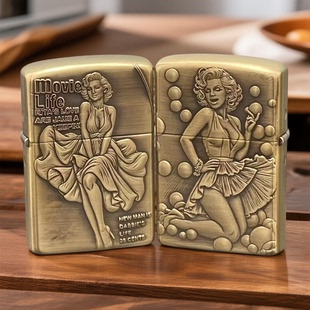 CHIEF首领三代黄铜盔甲个性立体浮雕典藏版防风打火机男士经典礼