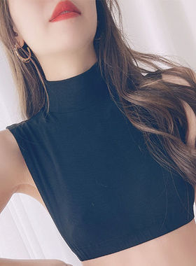春秋针织假领子女百搭半高