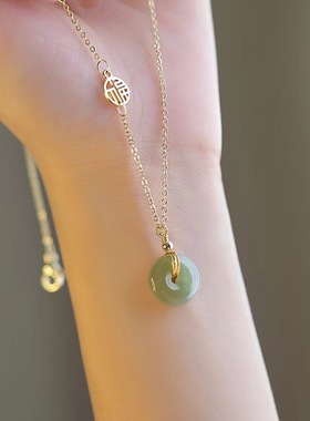 女纯银和田玉招财纳福