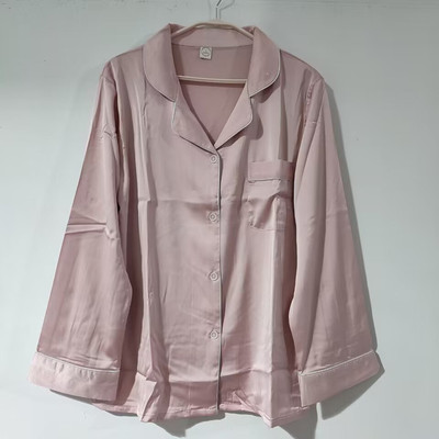 女士仿真丝空调房长袖长裤薄款