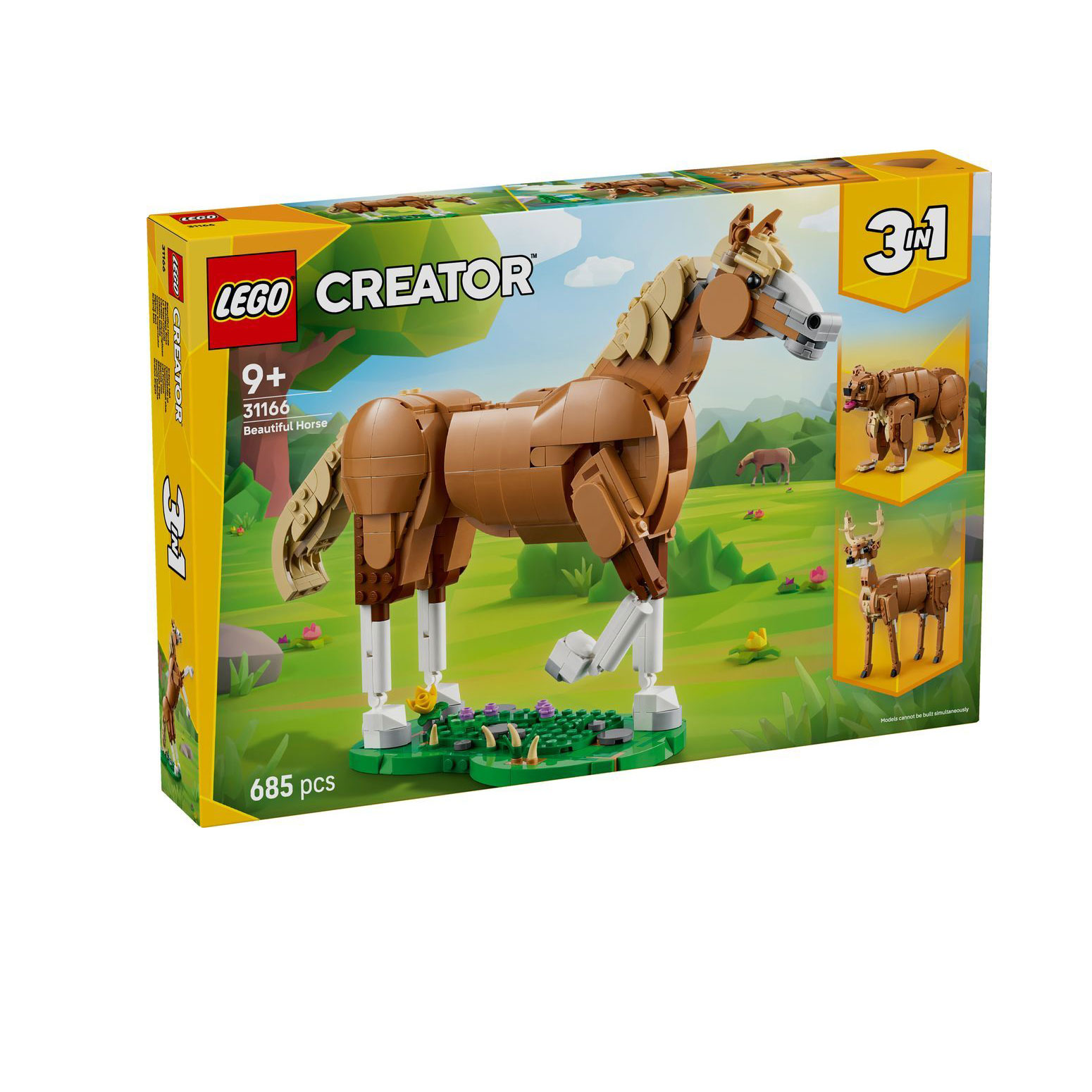 LEGO乐高创意百变系列31166健美的马儿童节益智拼搭积木玩具礼物