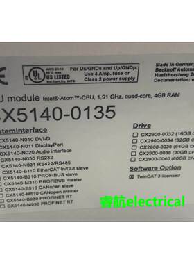 BECKHOFF 倍福 CPU CX5140-0135 议价议价$