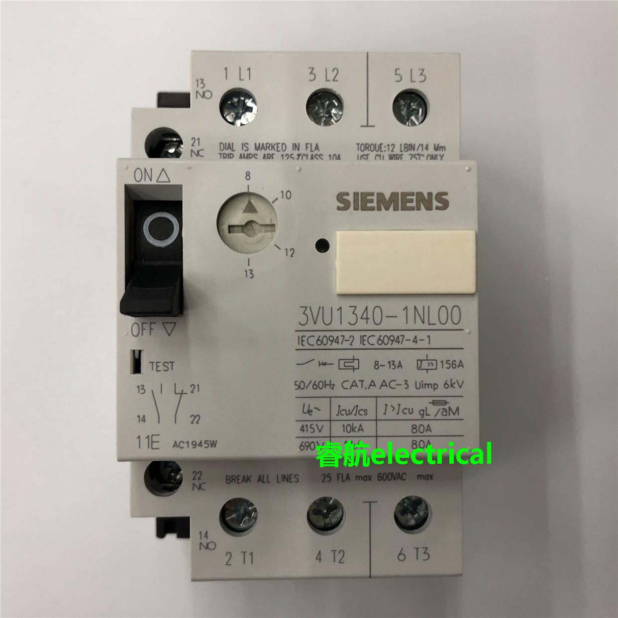 原装3VU1340-1NL00 8-13A西门子电动机保护用空气开关断路器议价$