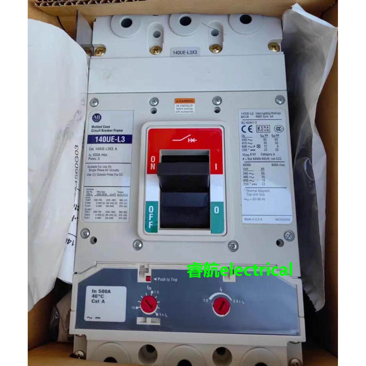 原装AB罗克韦尔塑壳断路器140UE-L3F3-D50 3P500A议价$