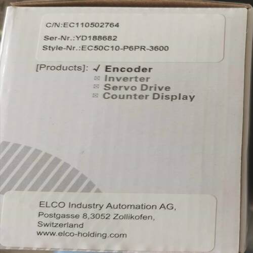 配件品牌ELCO 宜科编码器型号EC50C10-P6PR-3600 议价议价