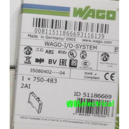 wago万可模块750-4832通道模拟量输入议价$