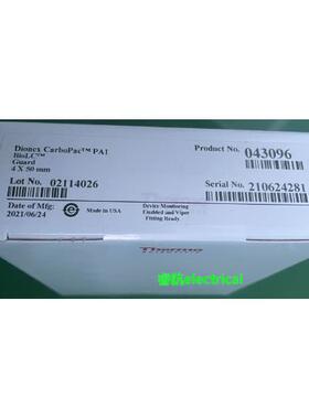 赛默飞离子色谱柱 全新未拆封 043096 035391 064984 PA1 WAX-1议