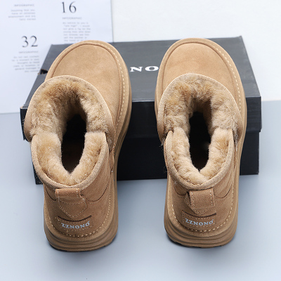 男款雪地靴防滑保暖短靴大棉鞋