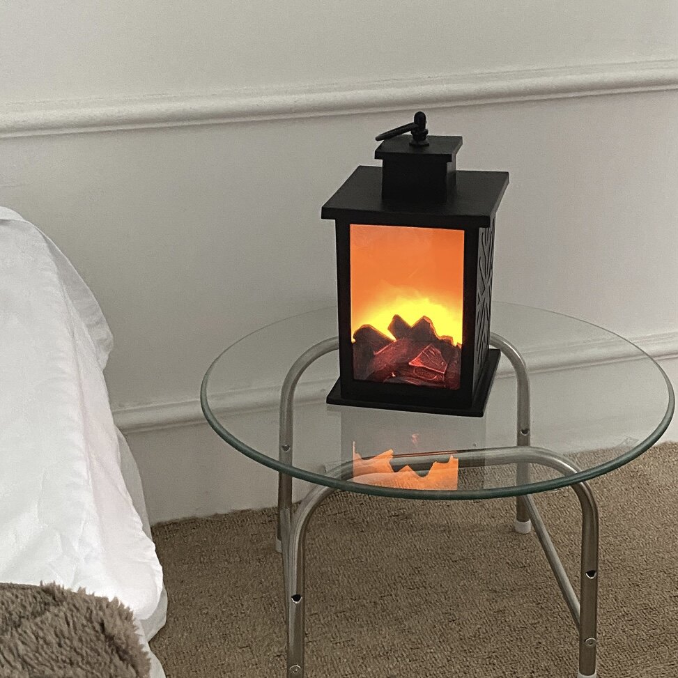 ins retro simulation flame lamp fireplace atmosphere decorative lamp Room decoration item Bedroom night light New Year gift for women thumbnail 2
