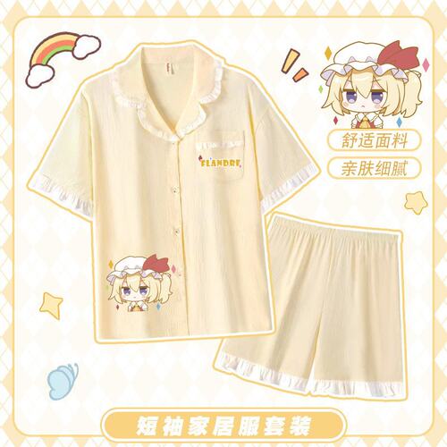 东方project周边琪露诺博丽灵梦蕾米莉亚二次元cos动漫睡衣家居服