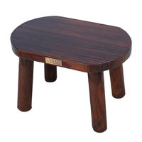 Anti-corrosion household vintage small wooden stools, square stools, low stools for adults and children, small stools, solid wood small stools, living room shoe-changing stools thumbnail 5