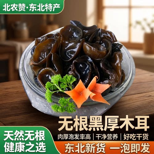 北农赞无根黑厚木耳东北特产山货