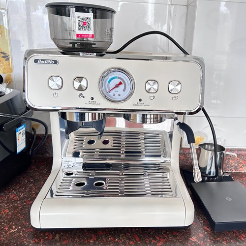 Barsetto/百胜图BAE02二代双锅炉咖啡机半自动意式家用研磨一体机