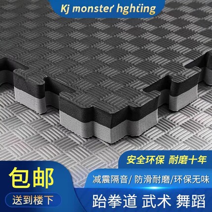 健身房地垫 隔音减震运动防震拼接大面积静音家用楼层 跆拳道地垫