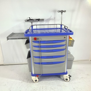 医用大号抢救急救推车 护理送药麻醉换药abs多功能急救车治疗850