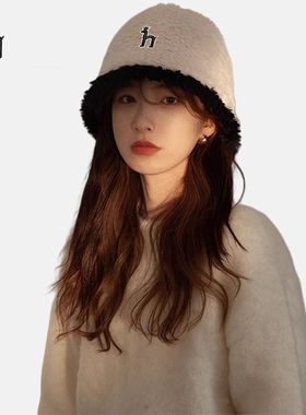 哈吉斯船长毛绒绒渔夫帽女款加厚百搭保暖秋冬季毛茸茸显脸小盆帽