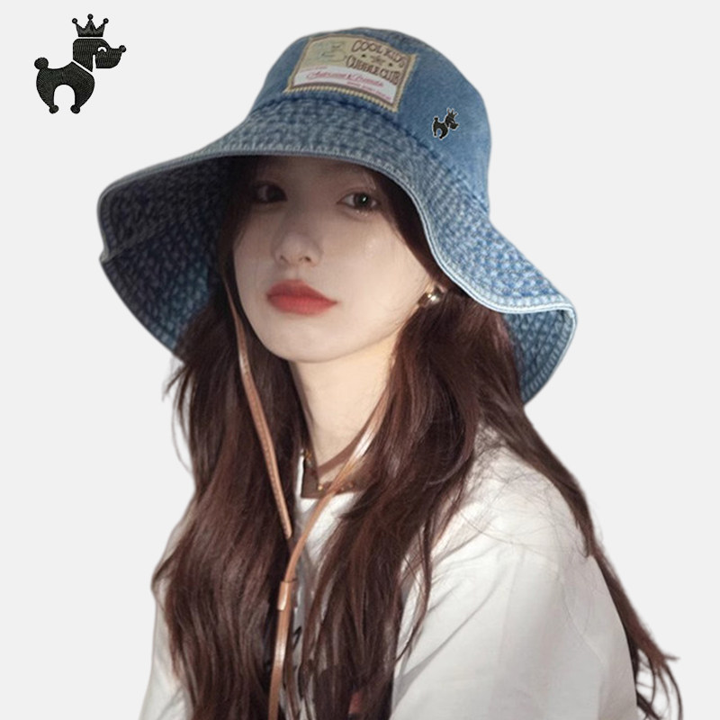 哈吉斯船长帽子女2026新款复古牛仔渔夫帽防紫外线遮阳防晒太阳帽