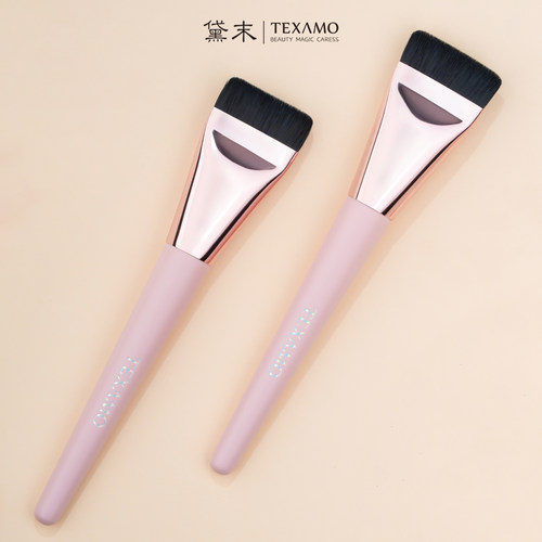Texamo/黛末F104粉色平头刷粉底刷不吃粉扁头粉底液刷底妆刷无痕