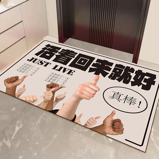 入户门地垫家用玄关进门垫防滑耐脏可水洗硅藻泥吸水脚垫可裁剪垫